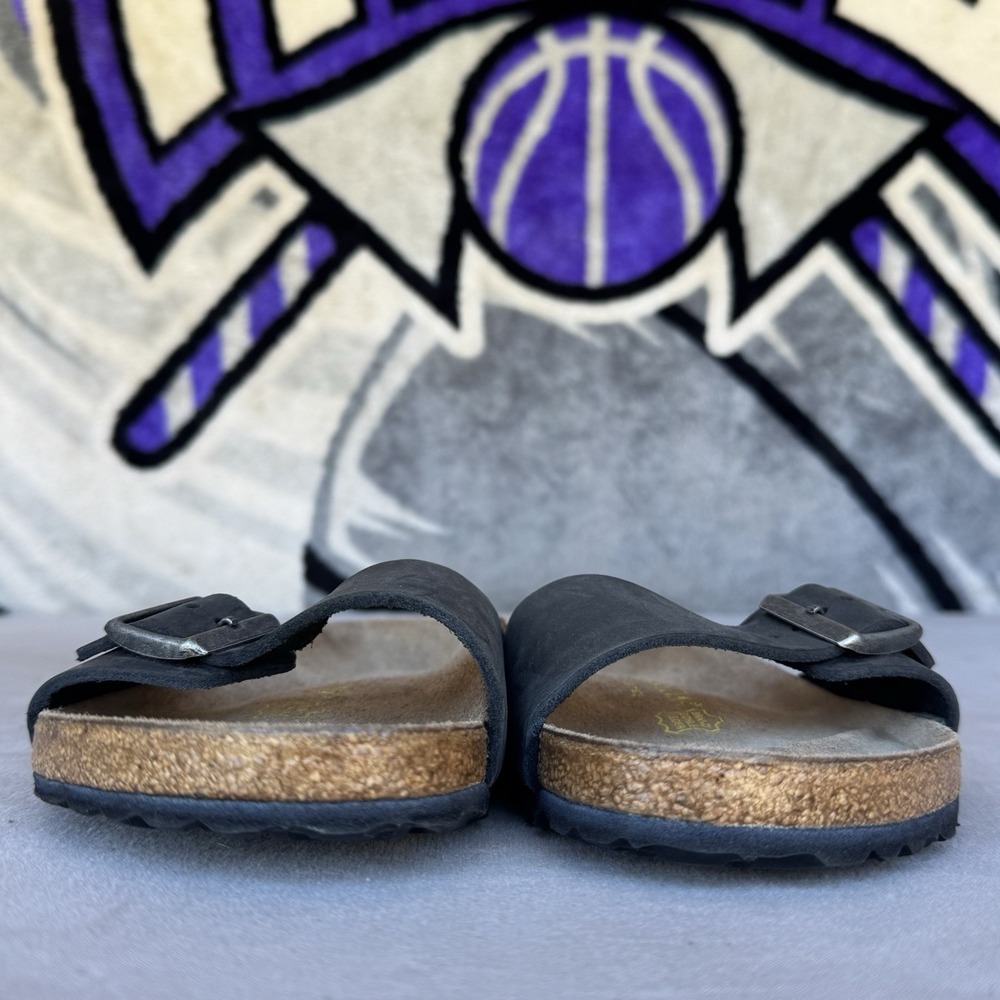 Size 39/W8 - Birkenstock Madrid BS BLACK Birko-Flor Sandal Women's - Picture 4 of 7